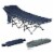 Outdoor Double Camping Cot Foldable Bed w/ Portable Travel Bag, 300 lbs., Blue Perspective: back