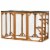 Cat Cage Wooden Pet Enclosure with Waterproof Roof, Platforms, Lock, Orange Perspective: back