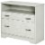 Home Office File Cabinet Storage Organizer W/ 2 Drawers & Shelf, Grey Perspective: back