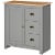 Modern Storage Sideboard Kitchen Cabinet Table w/ 3 Drawers & Adjustable Shelf Perspective: back