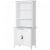 70  Kitchen Pantry Freestanding Cupboard Cabinet w/ Adjustable Shelves Perspective: back