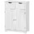 Freestanding Bathroom Storage Cabinet with 2 Drawers & Adjustable Shelf, White Perspective: back