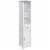 Tall Bathroom Storage Cabinet, Freestanding Linen Tower Slim Organizer, White Perspective: back