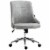 Microfiber Mid-Back Home Office Chair with Adjustable Height, Grey Perspective: back