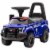 Police Car Toy with Megaphone, Ride On Sliding Car W/ Anti Fall Device Blue Perspective: back