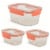 Manna™ Glitter Food Storage Set - Apricot Perspective: back