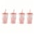 Core Home Color Changing Tumblers With Straw Pink Perspective: back