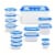 Core Home Container and Lid Set Blue Perspective: back