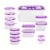 Core Home Container and Lid Set Purple Perspective: back