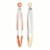 Core Home™ Silicone Mini Locking Tongs 2 Piece Set Orange/Cream Perspective: back