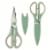 Core Home Comfort Grip Kitchen Shears With Sheath - Green Perspective: back