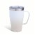 Manna™ Cozy™ Stainless Steel Coffee Mug - Grey Ombre Splatter Perspective: back