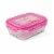 Manna™ Glass Bento Box - Pink Perspective: back