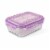 Manna™ Glass Bento Box - Purple Perspective: back