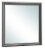 Lorana 38 In. X 38 In. Modern Square Framed Dresser Mirror Perspective: back