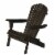 Mongo Dark Brown Wood Folding Adirondack Chair Perspective: back