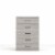 Hamsper 5-Drawer Dusty Gray Oak Chest of Drawers (46.4 in. × 16.1 in. × 30.7 in.) Perspective: back