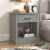 Xylon 1-Drawer Grey Bedside Table Nightstand (24.2 in. x 21.7 in. x 15.7 in.) Perspective: back