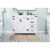 42 Inch Single Bathroom Vanity In White With Backsplash Perspective: back