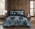 Coleman Patchwork Reindeer Plaid Comforter Set - Green Perspective: back