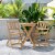Martindale 3 Piece Folding Patio Bistro Set, Indoor/Outdoor Acacia Round Wood Table and 2 Perspective: back