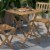 Martindale Solid Acacia Wood 24 Inch Square Portable Folding Patio Table with Slatted Top Perspective: back