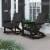 Poly Resin Rocking Adirondack Chair In Black - Set Of2 Perspective: back