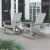 Poly Resin Rocking Adirondack Chair In Gray - Set Of2 Perspective: back