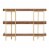 Martha Stewart Display Bookcase with Vertical Steel Posts - Walnut Wood Grain/Polished Brass Perspective: back