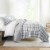 3 Piece Quilt Set - Super Soft, Lightweight, All-Season Floral Coverlet Perspective: back
