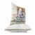 Mughal Paradise Indoor/Outdoor Pillow in White 16x16 Perspective: back