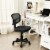 Costway Armless Office Chair Adjustable Swivel Computer Mesh Desk Chair Black Perspective: back