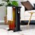 Costway 1500W Electric Space Heater Oil Filled Radiator Heater W/ Foldable Rack Black Perspective: back