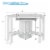 Costway Wooden Corner Desk With Drawer Computer PC Table Study Office Room White Perspective: back