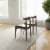 Blake Modern Dining Room and Kitchen Black Faux Leather Chair Set of 2 Perspective: back