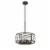 Contemporary 6 Light Metal 16 Ceiling Pendant with Crystal Accents, Silver Perspective: back
