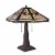 CHLOE Lighting CARLA Tiffany-style Mission Blackish Bronze 2 Light Table Lamp 16 Shade Perspective: back