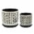 Cer, 5  X-Planter W/ Saucer, Black Perspective: back