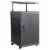 Oklahoma Sound Modern Metal Teacher's WorkPod Lectern in Charcoal Slate Perspective: back