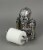 Steampunk Mechanical Skeleton Sculptural Toilet Paper Holder Perspective: back