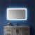 Vinnova Callista 40 LED Lit Accent Bathroom Vanity Wall Mirror in Silver Perspective: back