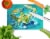 Carolines Treasures  MW1162LCB By Chance Crab in Aqua blue Glass Cutting Board L Perspective: back