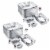 IMAGE 51 Packs Aluminum Loaf Pans Disposable Premium Heavy-Duty Tin Foil 4 Sizes Perspective: back