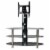 Better Home Products Ava Swivel Mount Oval Black Glass TV Stand for 55-inch TV Perspective: back
