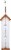 Stokes Select Wood Tower Bird Feeder - White/Brown Perspective: back