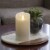 Mirage Flameless LED Wax Pillar Candle - Cream Perspective: back