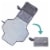 bbluv B0110 Ultra Complete Diaper Bag - Heather Gray Perspective: back