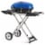 Napoleon TravelQ 285X Portable Propane Gas Grill w/ Scissor Cart & Griddle, Blue Perspective: back