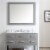 Vinnova Florence 48 Bathroom Vanity Framed Wall Mirror in Gray Perspective: back
