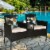 Slickblue Modern Patio Conversation Set with Built-in Coffee Table and Cushions Perspective: back